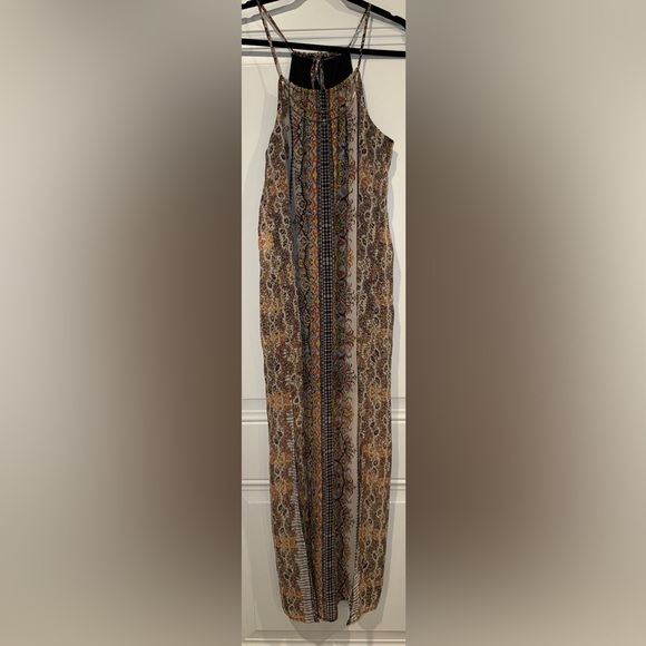 Bailey Blue Patterned Maxi Dress in Brown and Black - Picture 1 of 8